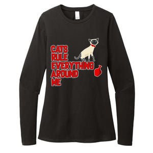 Cats Rule Everything Around Me  Womens CVC Long Sleeve Shirt