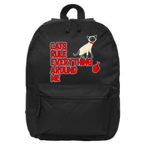 Cats Rule Everything Around Me  16 in Basic Backpack