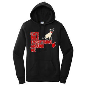 Cats Rule Everything Around Me  Women's Pullover Hoodie