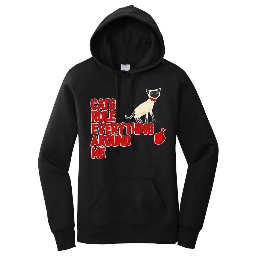 Cats Rule Everything Around Me  Women's Pullover Hoodie