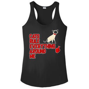 Cats Rule Everything Around Me  Ladies PosiCharge Competitor Racerback Tank