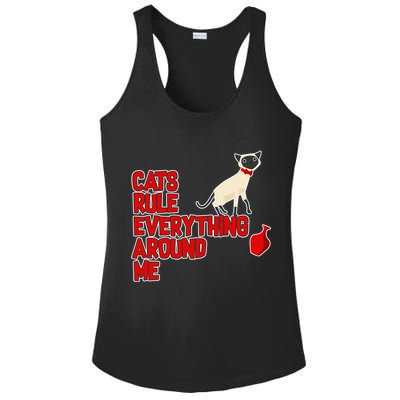 Cats Rule Everything Around Me  Ladies PosiCharge Competitor Racerback Tank
