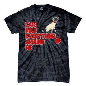 Cats Rule Everything Around Me  Tie-Dye T-Shirt