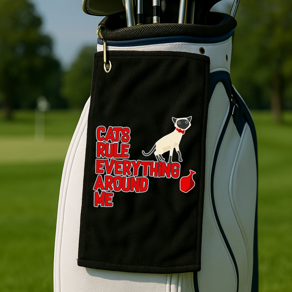 Cats Rule Everything Around Me  Golf Towel