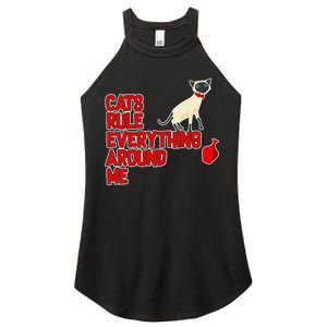 Cats Rule Everything Around Me  Women's Perfect Tri Rocker Tank