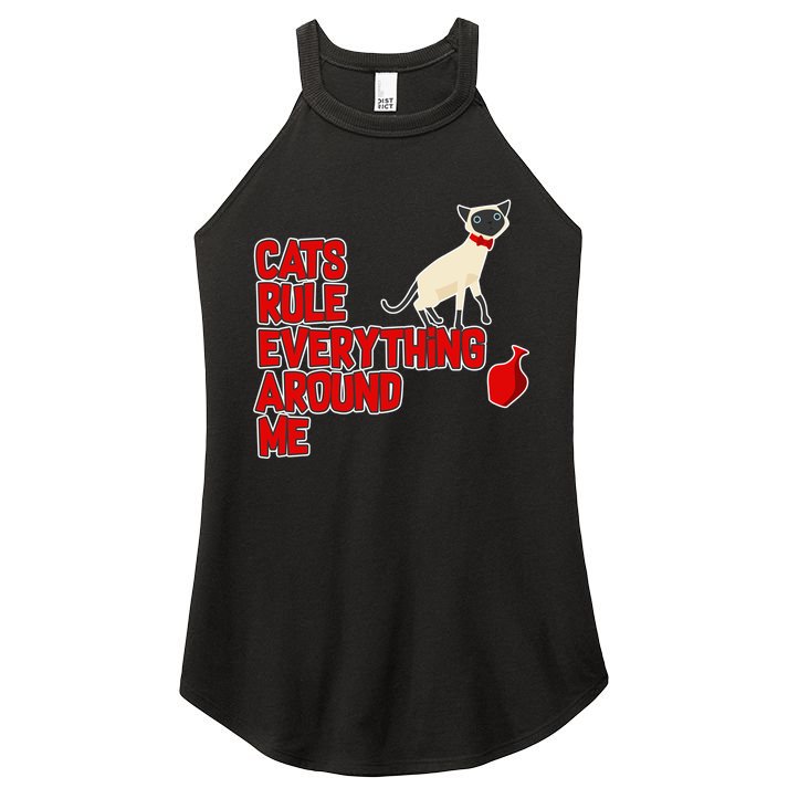Cats Rule Everything Around Me  Women's Perfect Tri Rocker Tank