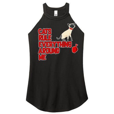 Cats Rule Everything Around Me  Women’s Perfect Tri Rocker Tank