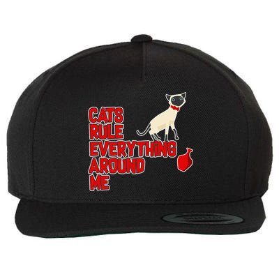 Cats Rule Everything Around Me  Wool Snapback Cap