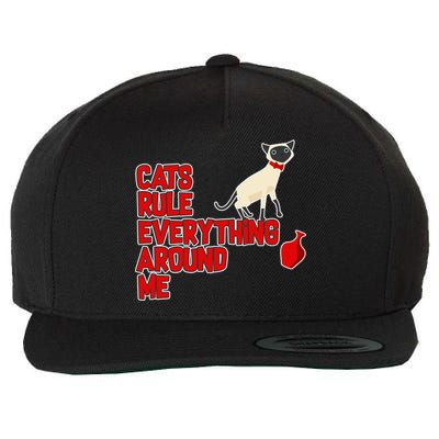 Cats Rule Everything Around Me  Wool Snapback Cap