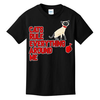 Cats Rule Everything Around Me  Kids T-Shirt