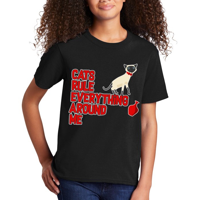 Cats Rule Everything Around Me  Kids T-Shirt