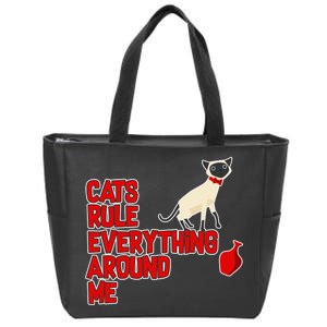 Cats Rule Everything Around Me  Zip Tote Bag