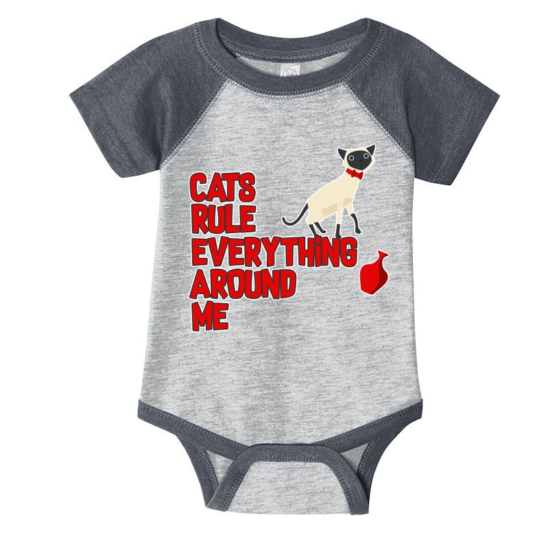 Cats Rule Everything Around Me  Infant Baby Jersey Bodysuit