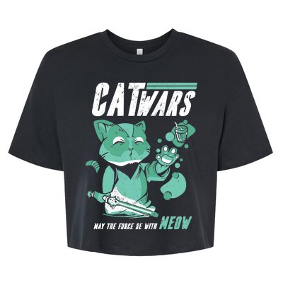 CatWars Funny Cat War Spoof Bella+Canvas Jersey Crop Tee