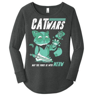 CatWars Funny Cat War Spoof Women's Perfect Tri Tunic Long Sleeve Shirt