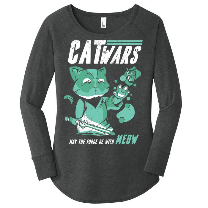 CatWars Funny Cat War Spoof Women's Perfect Tri Tunic Long Sleeve Shirt