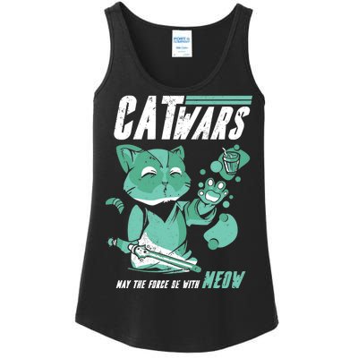 CatWars Funny Cat War Spoof Ladies Essential Tank