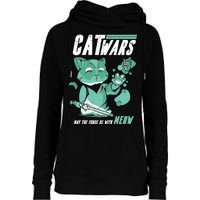 CatWars Funny Cat War Spoof Womens Funnel Neck Pullover Hood