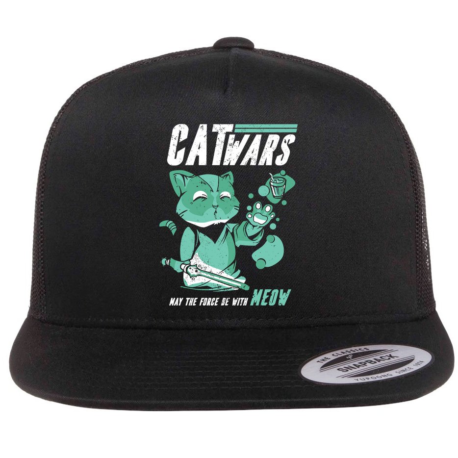 CatWars Funny Cat War Spoof Flat Bill Trucker Hat