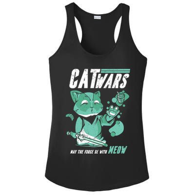 CatWars Funny Cat War Spoof Ladies PosiCharge Competitor Racerback Tank