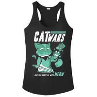 CatWars Funny Cat War Spoof Ladies PosiCharge Competitor Racerback Tank