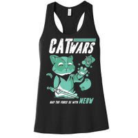 CatWars Funny Cat War Spoof Women's Racerback Tank