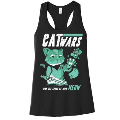 CatWars Funny Cat War Spoof Women's Racerback Tank