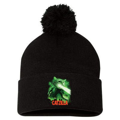 CATZILLA Pom Pom 12in Knit Beanie