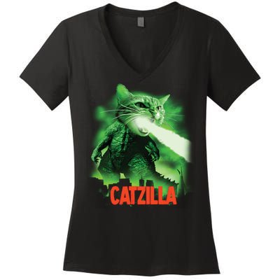 CATZILLA Women's V-Neck T-Shirt