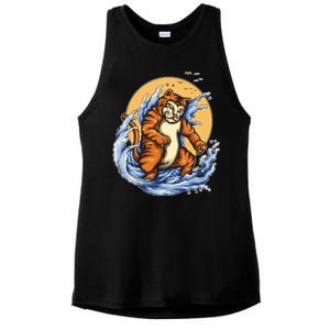 Catzilla Great Wave Ladies PosiCharge Tri-Blend Wicking Tank