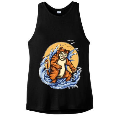 Catzilla Great Wave Ladies PosiCharge Tri-Blend Wicking Tank