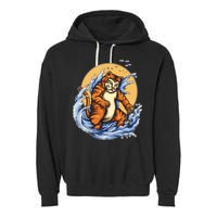 Catzilla Great Wave Garment-Dyed Fleece Hoodie