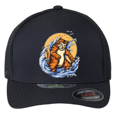 Catzilla Great Wave Flexfit Unipanel Trucker Cap