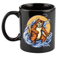 Catzilla Great Wave 11oz C Handle Ceramic Mug