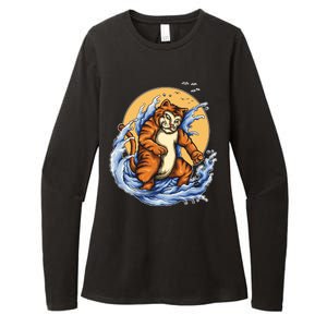 Catzilla Great Wave Womens CVC Long Sleeve Shirt