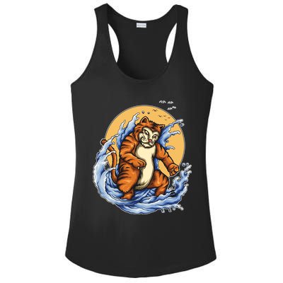 Catzilla Great Wave Ladies PosiCharge Competitor Racerback Tank