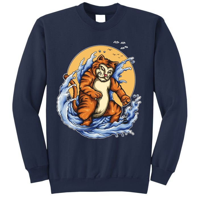 Catzilla Great Wave Sweatshirt