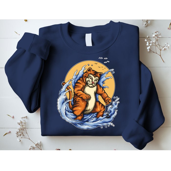 Catzilla Great Wave Sweatshirt