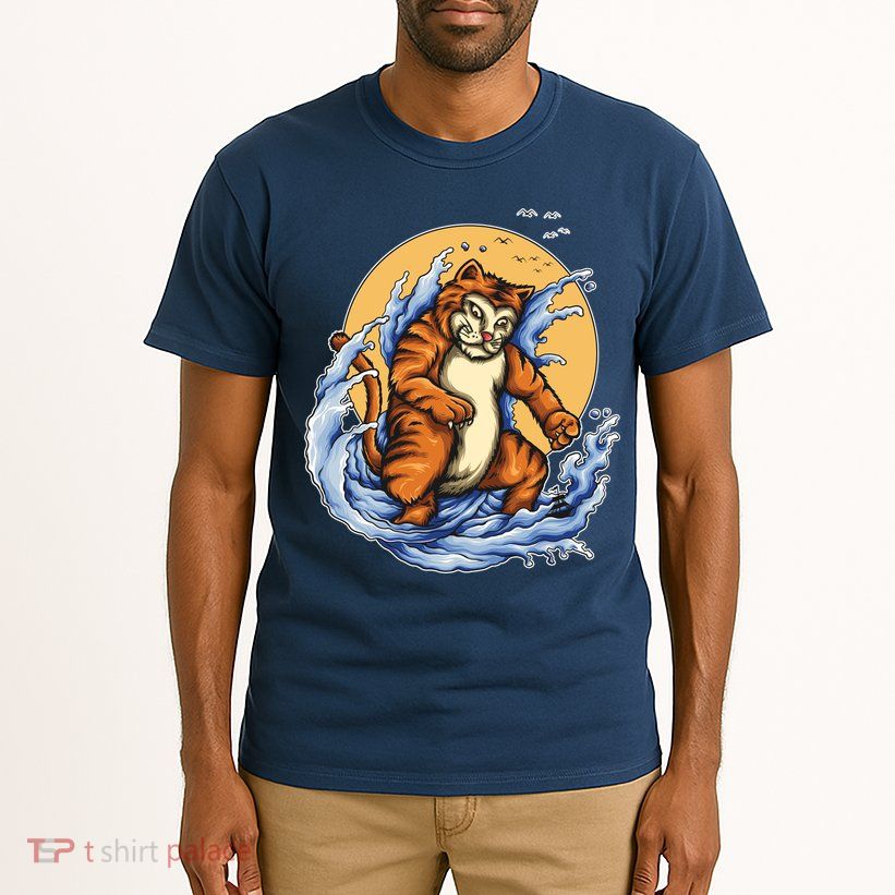 Catzilla Great Wave Tall T-Shirt