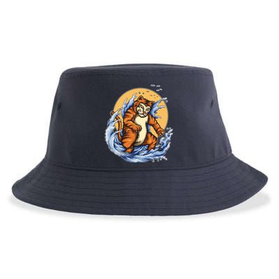 Catzilla Great Wave Sustainable Bucket Hat