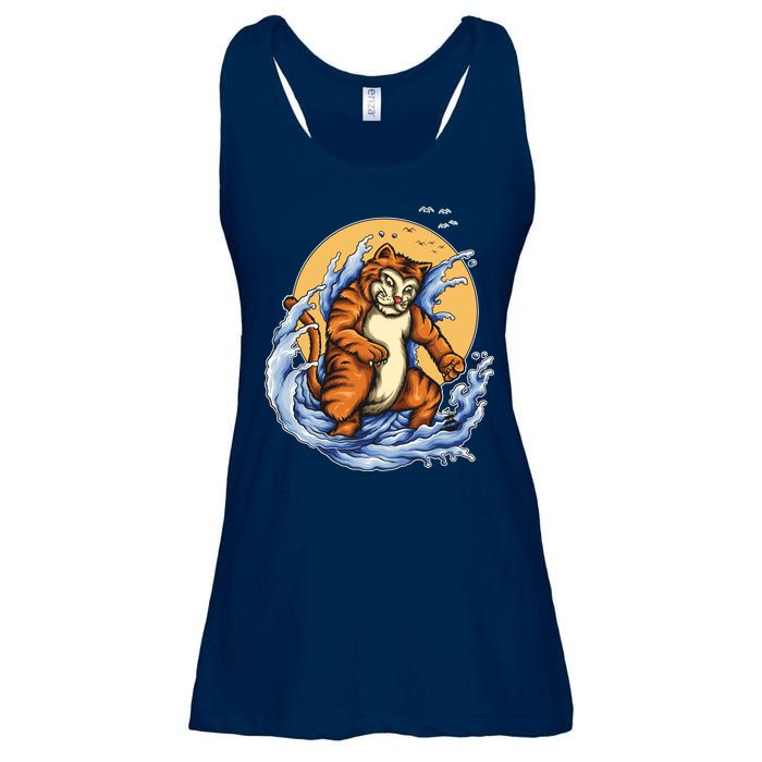 Catzilla Great Wave Ladies Essential Flowy Tank