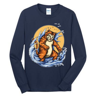 Catzilla Great Wave Tall Long Sleeve T-Shirt