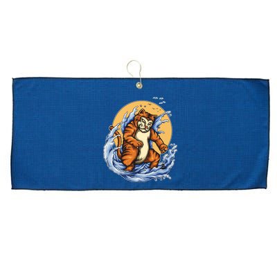 Catzilla Great Wave Large Microfiber Waffle Golf Towel