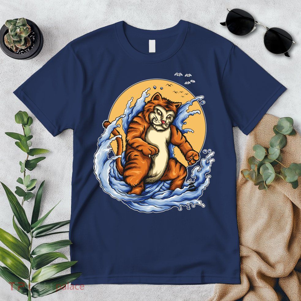 Catzilla Great Wave Premium T-Shirt