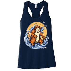 Catzilla Great Wave Women's Racerback Tank