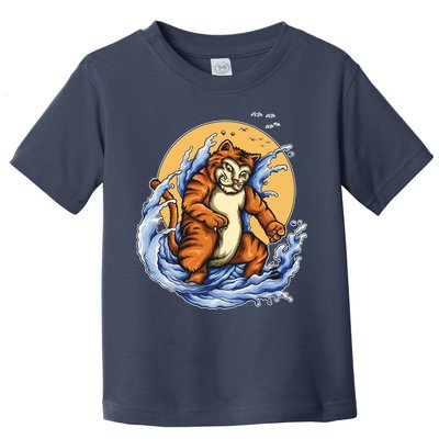 Catzilla Great Wave Toddler T-Shirt
