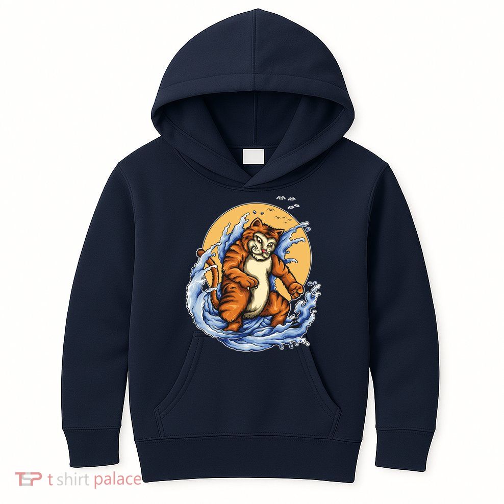 Catzilla Great Wave Kids Hoodie