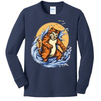 Catzilla Great Wave Kids Long Sleeve Shirt