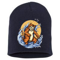 Catzilla Great Wave Short Acrylic Beanie