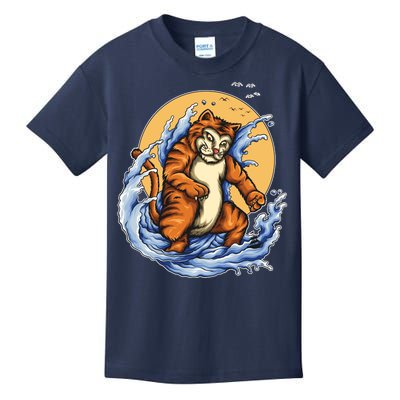 Catzilla Great Wave Kids T-Shirt